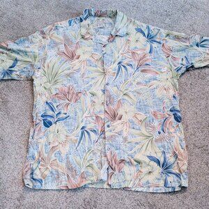 Kona Kai Trading Co Mens Hawaiian Shirt Aloha Luau Floral Print Size XL